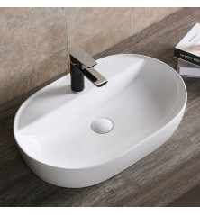 Lavabo da appoggio ovale Apollon con foro mix