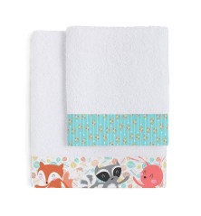 Set di asciugamani HappyFriday Moshi Moshi Fantasy Multicolore 2 Pezzi