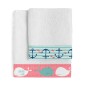 Set di asciugamani HappyFriday Moshi Moshi Whale Multicolore 2 Pezzi