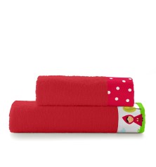 Set di asciugamani HappyFriday Mr Fox Grandma Rosso 2 Pezzi