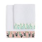 Set di asciugamani HappyFriday Moshi Moshi Panda Garden Rosa 2 Pezzi