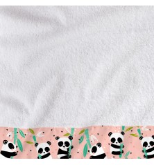 Set di asciugamani HappyFriday Moshi Moshi Panda Garden Rosa 2 Pezzi