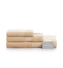 Set di asciugamani Paduana Beige 3 Pezzi