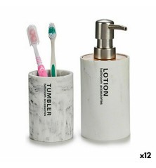 Dispenser di Sapone Resina Marmo 350 ml (12 Unità)