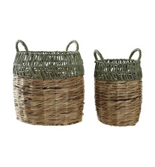 Set di Cestini DKD Home Decor Rattan (33 x 33 x 40 cm)