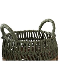 Set di Cestini DKD Home Decor Rattan (33 x 33 x 40 cm)