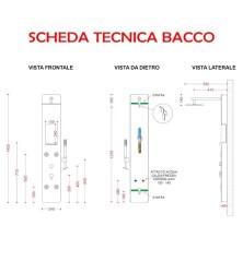 Colonna Doccia Idromassaggio Baco vetro nero