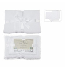 Set di asciugamani Essentials Bianco (3 Pezzi)