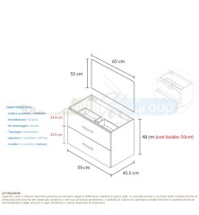 Mobile Bagno Lindas 60cm