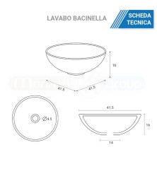 Mobile Bagno 80cm sospeso con bacinella grigio