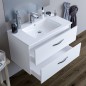 Mobile Bagno Lindas con lavabo e specchio 2 modelli 80cm