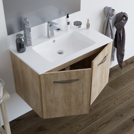 Mobile Bagno Brums con lavabo e specchio e modelli 80cm