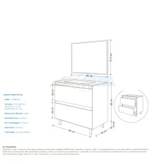 Mobile o Composizione bagno Delia 3 modelli 80cm