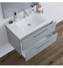 Mobile o Composizione bagno Daphne grigio 2 modelli 80cm