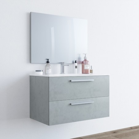 Mobile o Composizione bagno Daphne grigio 2 modelli 80cm