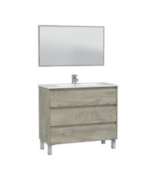 Mobile Bagno da terra rovere 2 modelli 100cm