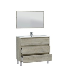 Mobile Bagno da terra rovere 2 modelli 100cm