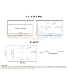 Composizione Bagno Lindas con colonna 100cm