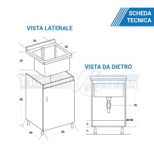 Lavatoio 1 anta 45x50 3 modelli