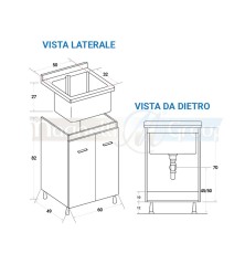 Lavatoio 2 ante 50x60 3 modelli