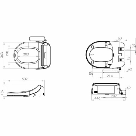 Tavoletta da Water SFA Bianco Plastica