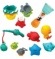 Set di Giocattoli per il Bagno Infantino Bath Set 17 Pezzi acquatico