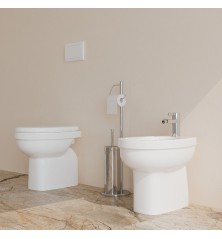 Set Wc e Bidet Venice a terra in ceramica