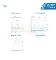 Set Wc e Bidet Venice a terra in ceramica