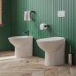 Set Wc e Bidet filomuro Sigm a terra in ceramica