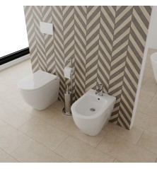 Set Wc e Bidet Fracis a terra in ceramica