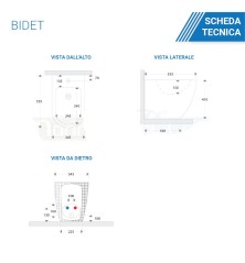 Set Wc e Bidet Fracis a terra in ceramica