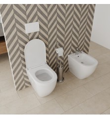 Set Wc e Bidet Fracis a terra in ceramica