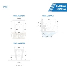 Set Wc e Bidet Fracis a terra in ceramica