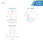 Set Wc e Bidet Fracis a terra in ceramica