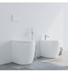 Set Wc e Bidet Moden a terra filomuro in ceramica