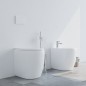 Set Wc e Bidet Moden a terra filomuro in ceramica