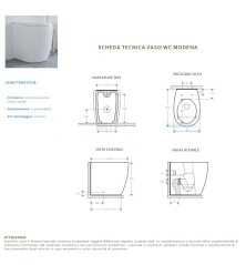 Set Wc e Bidet Moden a terra filomuro in ceramica