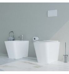 Set Wc e Bidet Cubo a terra filomuro