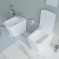 Set Wc e Bidet Cubo a terra filomuro