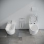 Set Wc e Bidet Fass a terra filomuro in ceramica