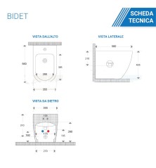 Set Wc e Bidet Fass a terra filomuro in ceramica