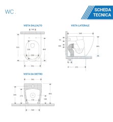 Set Wc e Bidet Fass a terra filomuro in ceramica