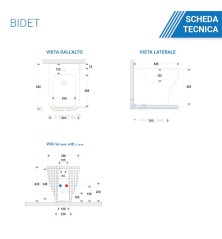 Set Wc e Bidet Steph a terra in ceramica