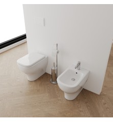 Set Wc e Bidet Steph a terra in ceramica