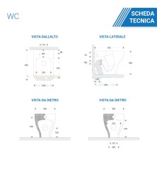 Set Wc e Bidet Steph a terra in ceramica