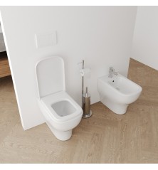 Set Wc e Bidet Steph a terra in ceramica