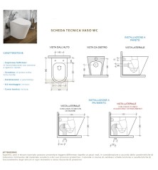 Set Wc e Bidet Arch a terra filomuro in ceramica