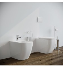 Set Wc e Bidet Legenda a terra filomuro in ceramica