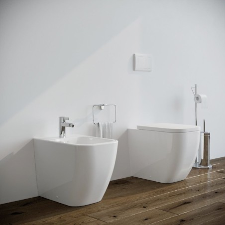 Set Wc e Bidet Legenda a terra filomuro in ceramica