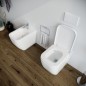 Set Wc e Bidet Legenda a terra filomuro in ceramica